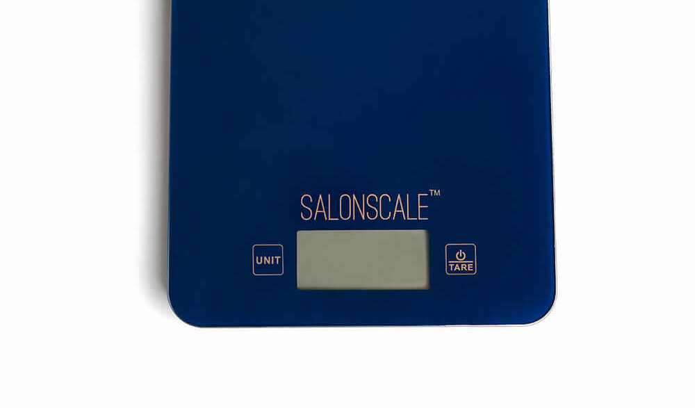 Hair Color Scale for Weighing and Measuring Hair Dye