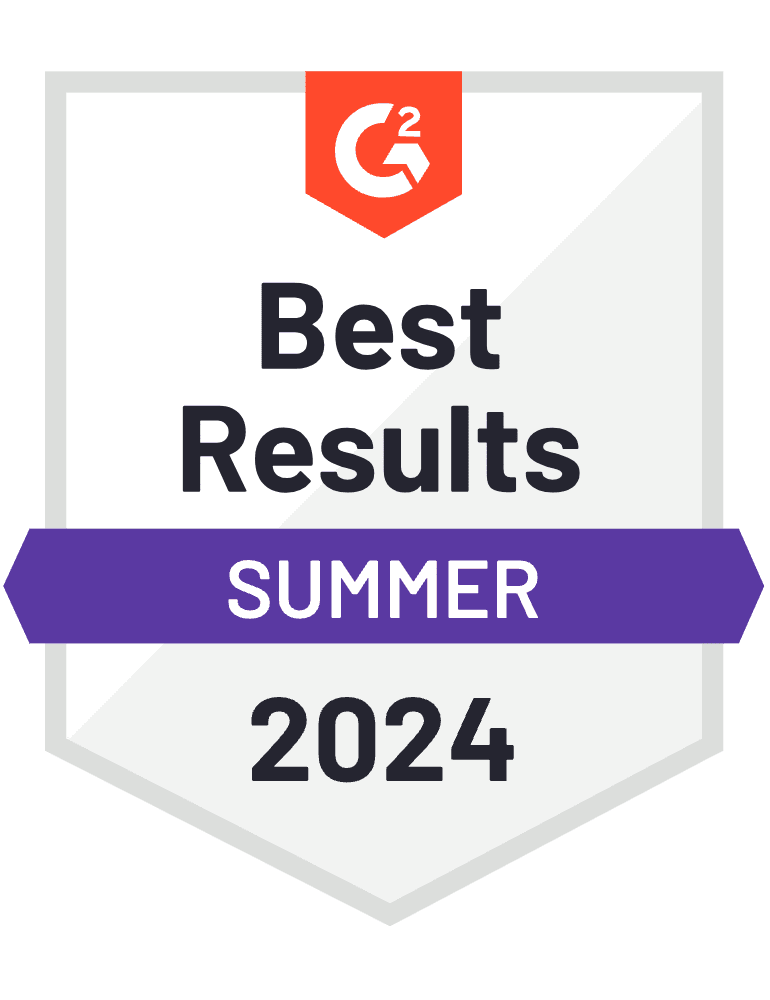 G2 Best Results for Appointment Reminder Software - Summer 2024